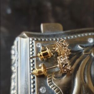 Gold Crown earrings